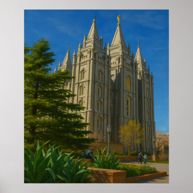 Poster Peinture Temple Salt Lake #1™ LDS Wall Art (Devant)