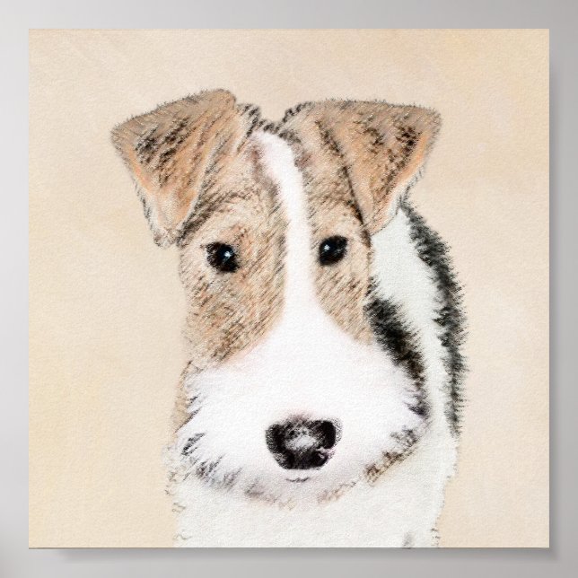 Poster Peinture Terrier de Renard de fil - Cute Original  (Devant)