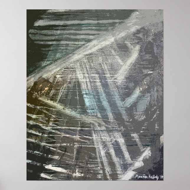 Poster Peinture texturale Abstraite (Devant)