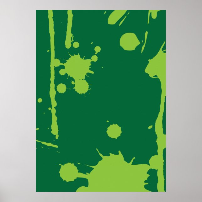 Poster Peinture vert éclat (Devant)