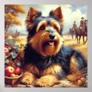 Poster Peinture vintage australienne Terrier