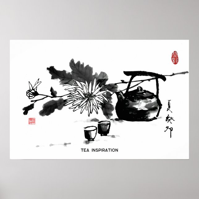 Poster Peinture Zen&Tao/Inspiration Thé (Devant)
