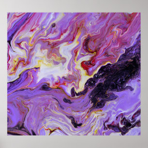 Poster Peintures acryliques couleur tonique, abstrait.