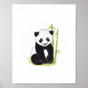 Poster Peintures d'aquarelle d'arbre de petit animal et