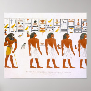 Poster Peintures murales des tombes des rois chez Thebes,