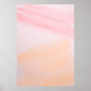 Poster Peintures rose et orange