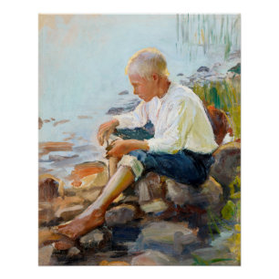 Poster Pekka Halonen, Garçon sur le rivage CC0171 Finlan