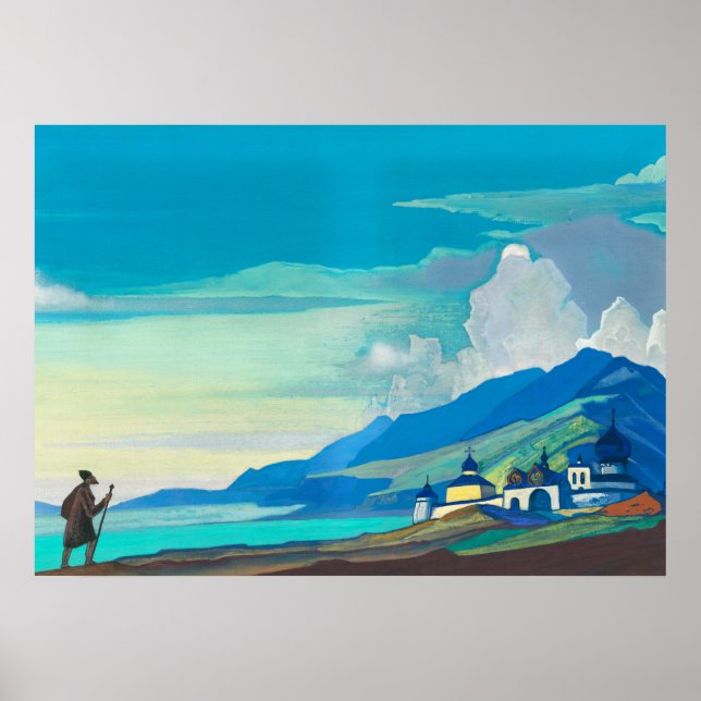 Poster Pèlerin de la ville radiante par Nicholas Roerich (Devant)