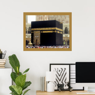 Poster pèlerins du pèlerinage à la Kaaba, La Mecque, Arab