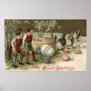 Poster Pèlerins précisant des oeufs de pâques