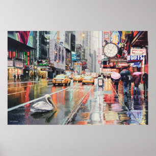Poster Pélican de "détour" à New York