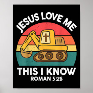 Poster Pelle de Jésus M'aime Je Le Sais Chrétien
