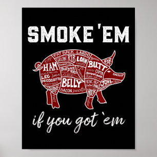 Poster Pellet Grill Fumez-moi si vous les avez Byrbecue S