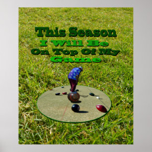 Poster Pelouse Bowls Cette Saison Je Serai Sur Le Top De