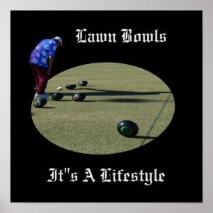 Poster Pelouse Bowls Est Un Style De Vie,