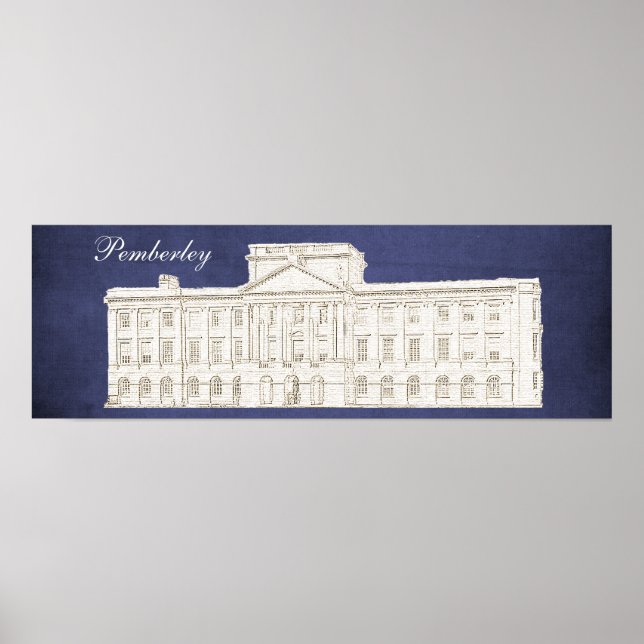 Poster Pemberley Jane Austen Fierté et préjugés (Devant)