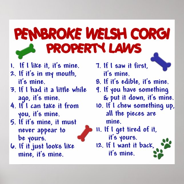 POSTER PEMBROKE WELSH CORGI PL2 (Devant)