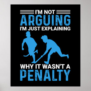 Poster Pénalité du joueur de hockey