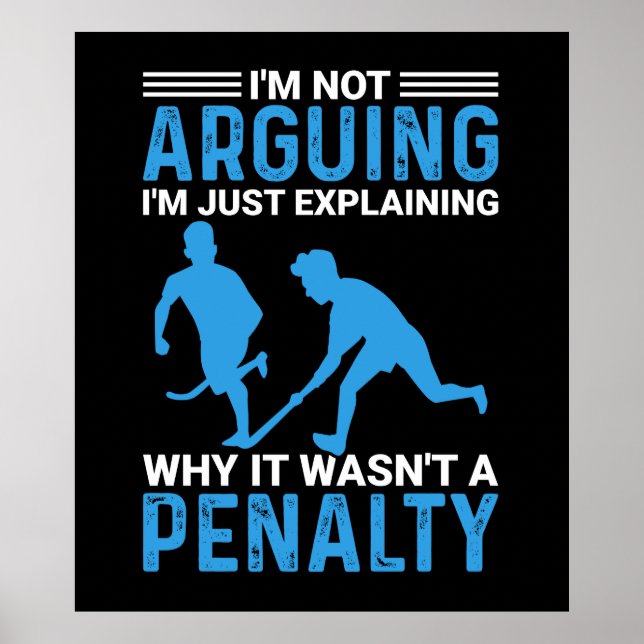 Poster Pénalité du joueur de hockey (Devant)