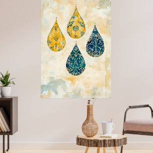 Poster Pendants suspendus dans un style artistique rappel