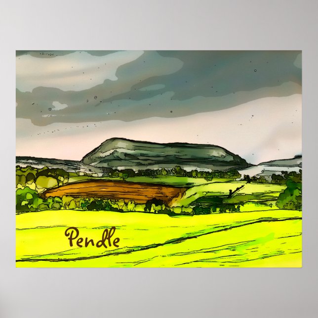Poster Pendle Hill (Devant)