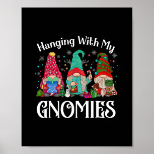 Poster pendre avec mes gnomies noël gnome match f