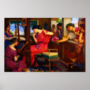 Poster Penelope et les prétendants par Waterhouse