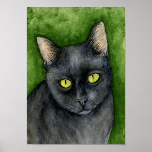Poster Pénélope - la copie chanceuse de chat noir