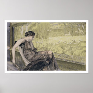 Poster Penelope tissant un linceul pour Laertes son père-