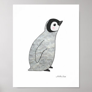 Poster Penguin Baby Penguin Poster Nursery Décor A