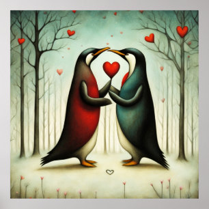 Poster Penguin Love 2