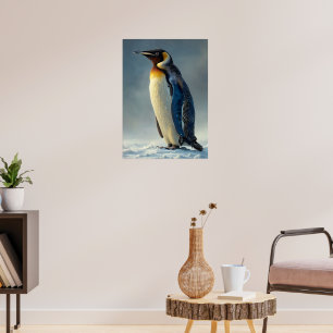 Poster Penguin majestueux dans la neige arctique
