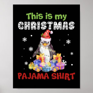Poster Penguin Voici Ma Chemise De Pyjama De Noël