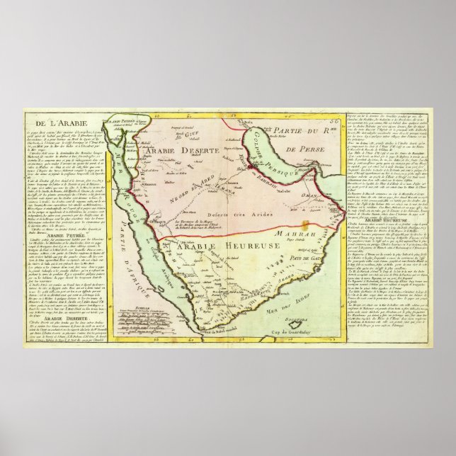 Poster Péninsule arabique, Arabie Saoudite (Devant)
