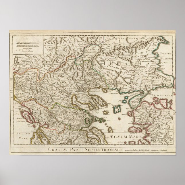 Poster Péninsule balkanique, Grèce, Macédoine 2 (Devant)