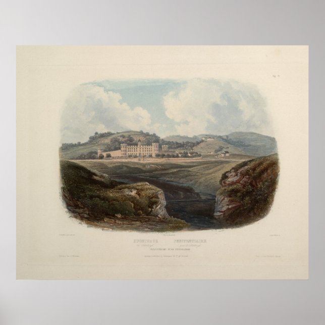 Poster Pénitencier près de Pittsburgh : Karl Bodmer Print (Devant)