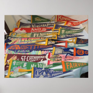 Poster Pennants vintages (Gettysburg, Niagra Falls, PLUS)