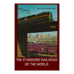 Poster Pennsylvania Railroad Annual Report cover 1960   