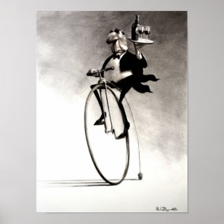 Poster Penny-Farthing-Waiter