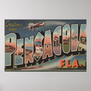 Poster Pensacola, Floride (Avions)