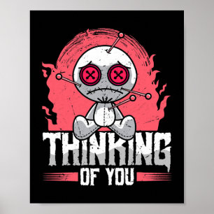 Poster Penser À Vous Poupées Voodoo Mignonne Et Déplaisan