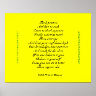 Poster Penser positif