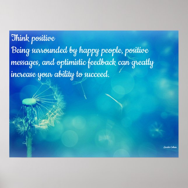 Poster Penser positif (Devant)