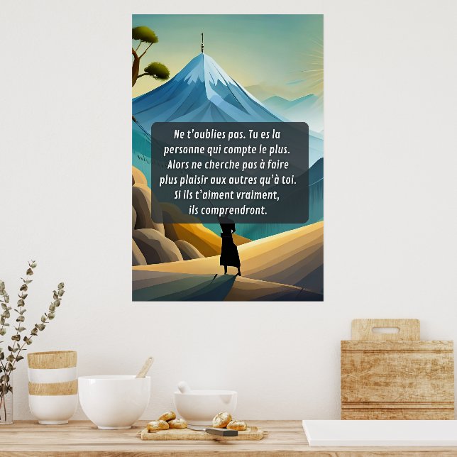 Poster Penses à toi et ne t'oublie pas (Cuisine)