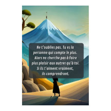 Penses à toi et ne t'oublie pas