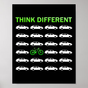 Poster Pensez à la protection De l'environnement du vélo