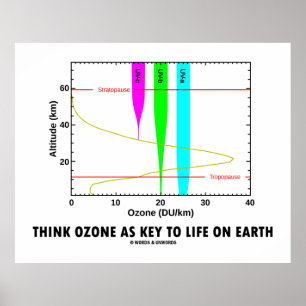 Poster Pensez À L'Ozone Comme La Clé De La Vie Sur Terr