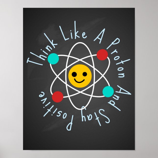 Poster Pensez À Un Proton Et Restez En Classe Positive (Devant)