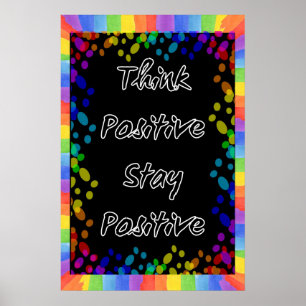 Poster Pensez À Un Séjour Positif, À Une Auto-Motivation,