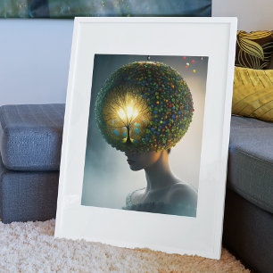 Poster Pensez aux arbres imaginaire art